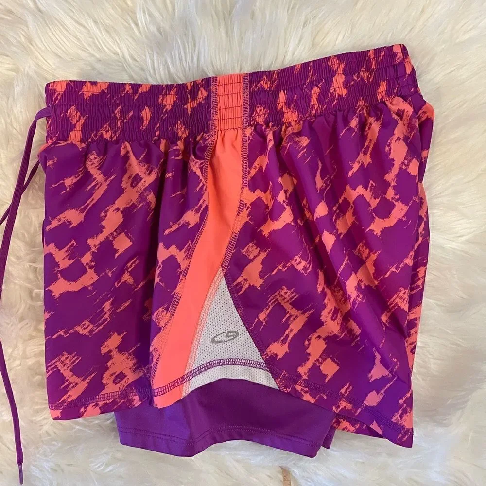 Champion Purple & Orange Running Shorts | SZ M
